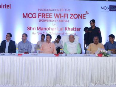 airtel wifi, airtel wifi gurgaon, free wifi gurgaon, manohar lal khattar, gurgaon free internet usage