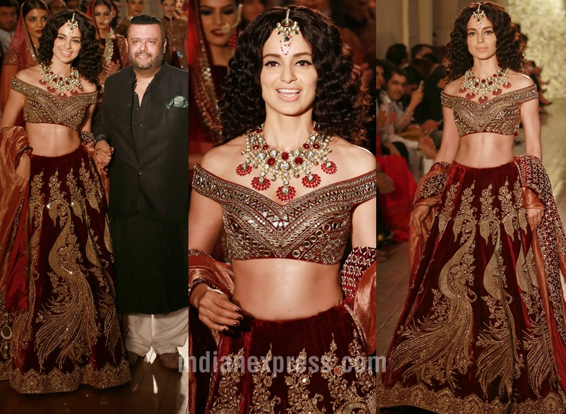 kangana ranaut, kangana ranaut queen, kangana ranaut fashion, kangana ranaut india couture week, kangana ranaut icw 2016, kangana ranaut Manav Gangwani, Manav Gangwani, Manav Gangwani icw 2016, india couture week, india couture week 2016, celeb fashion