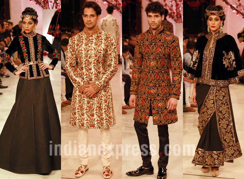 rohit bal, rohit bal designs, rohit bal russian indian designs, rohit bal icw 2016, india couture week 2016, india couture week, icw 2016