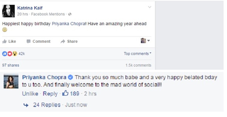 Katrina Kaif, Salman Khan, Priyanka Chopra, Katrina Kaif salman khan, Katrina Kaif priyanka chopra, Katrina Kaif facebook, Katrina Kaif facebook account, Katrina Kaif fb account, Katrina Kaif joins facebook, Katrina Kaif facebook post, Katrina Kaif live, Katrina Kaif facebook live, Katrina Kaif facebook video, Entertainment