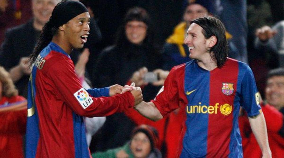 I wish I could have spent a couple more years with him Lionel Messi speaks about Ronaldinhos departure from Barcelona Football News