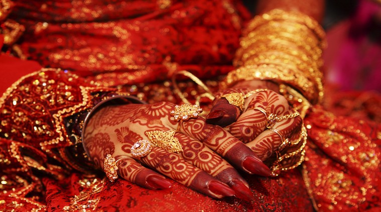Indian bridal hand