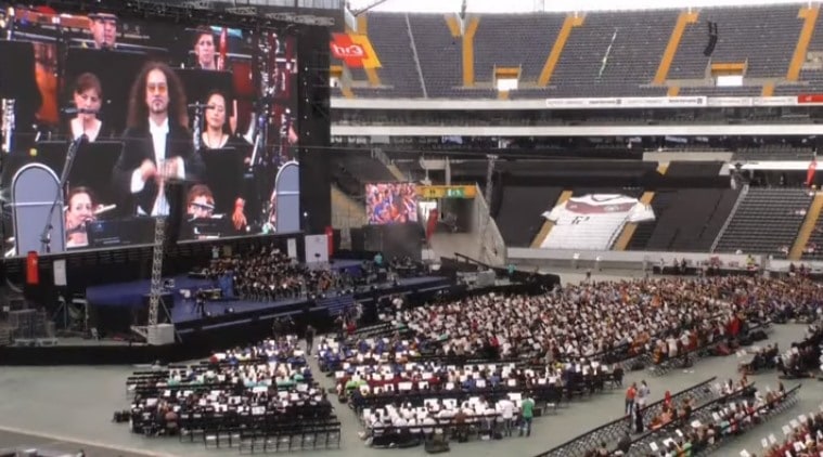 Classical music, classical music orchestra performance, classical music orchestra. record breaking classical music orchestra performance, Germany record breaking classical music orchestra in football stadium, football stadium orchestra record breaking performance