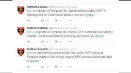 pampore attack, army on social media, social media, army tweeted, army changed tweets, crpf, J&K attack, Twitter handle of the Army’s Udhampur-based Northern Command, @northerncomd_IA, army twitter handle, pampore attack updates, contradicting tweets, army contradicting tweets, indian express news, india news