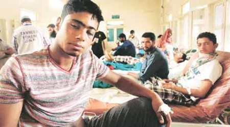 pellets, pellet guns, Jammu and kashmir protests, Hizbul Mujahideen commander Burhan Wani, Burhan Wani, Shri Maharaja Hari Singh, Mohammed Ehsan, pellet gun victims, India news