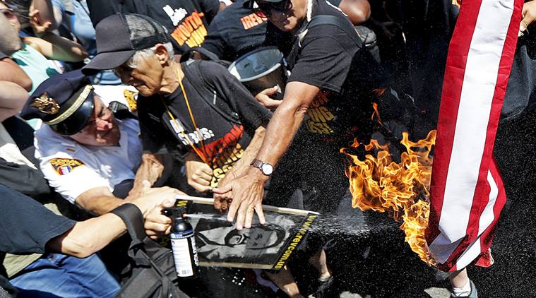 US, us republican convention, republican convention protests, republican presidential nominee, donald trump, donald trump convention, GOP 2016, us police, us news, world news, latest news