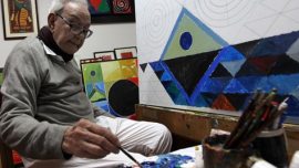 Syed Haider Raza, S H Raza, SH raza, S H raza death, s h raza paintings, s h raza works, s h raza bindu, J J School of Art, S H raza Berkeley University, indian express column,