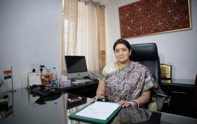 smriti irani, textile industry, smriti irani textiles, second hand machines, india news