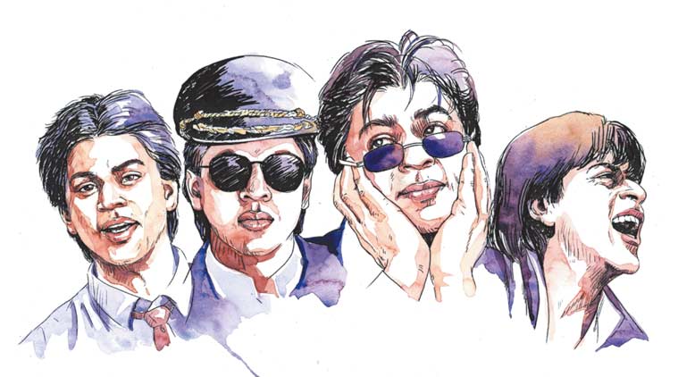 SRK entered our consciousness through one of globalisation’s chief cultural vehicles — television — in the 1988 series Fauji. (Illustration: Subrata Dhar)