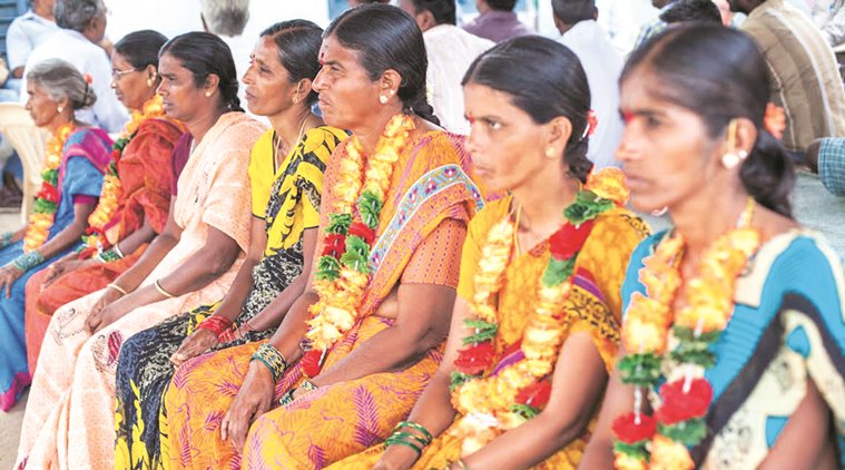  telangana, telangana protest, anti reservoir protest, hunger strike, telangana hunger strike, women on hunger strike, hyderabad protest, indian express news, india news