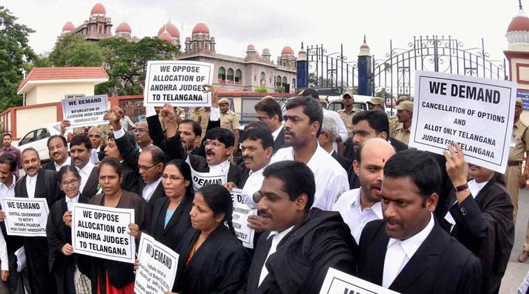 telangana, telangana lawyers, telangana lawyers protest, telangana news, hyderabad lawyers, hyderabad lawyers protest, telangana news, india news