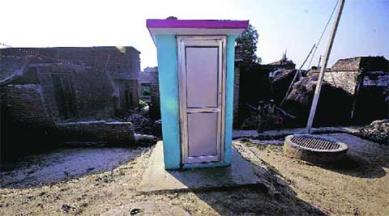 villager with toilet, toilet ration, Sheopur administration, madhya pradesh, BPL card holder, open defecation free, sanitation, madhya pradesh ODF, madhya pradesh santination, PDS, indian express news, india news