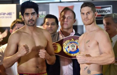 Vijender Singh vs Kerry Hope, Vijender Singh vs Kerry Hope fight, Vijender Singh vs Kerry Hope fight timings, Vijender Singh vs Kerry Hope title fight, Vijender Singh title fight time, Vijender title fight time, Vijender Singh vs Kerry Hope pro bout, Sports