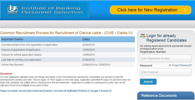ibps, ibps.in, ibps clerk form, ibps recruitment, www.ibps.in, ibps clerk cwe VI, IBPS Clerk CWE 6, ibps bank exam, ibps notification, ibps recruitment, ibps how to apply, bank job, bank exam, govt job, bank vacancy, institute of banking and personnel selection, job posting, bank job posting, recruitment news, education news