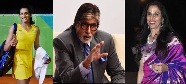 PV Sindhu, Sindhu, Olympics, Rio Olympics, Sindhu Olympics, Olympics badminton, Amitabh Bachchan, Shobhaa De, news, Bollywood news, latest news, India news