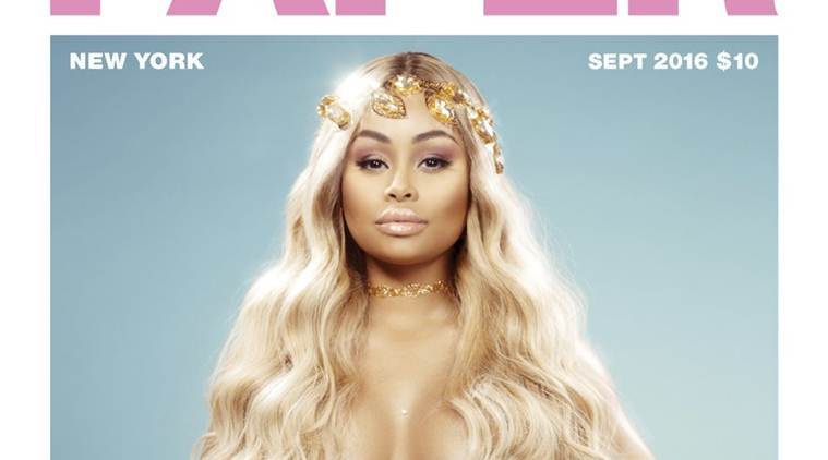 blac chyna gold dress posed nude for magazine | Television News Outfit