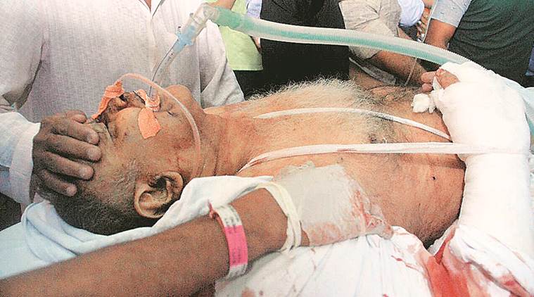 BJP leader shot, bjp leader brijpal teotia shot, teotia shot, teotia shot in Ghaziabad, UP bjp leader attack, bjp leader shot in ghaziabad, india news