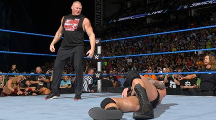 WWE SmackDown Live Results, Videos: Brock Lesnar attacks Randy Orton ...