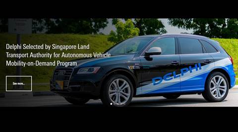 Delphi launch test of self-driven taxis in Singapore | Technology News ...