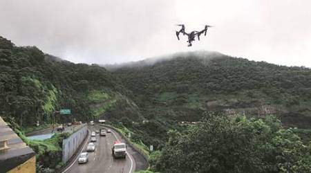 pune, pune mumbai expressway, pune mumbai highway, pune highway, drone, highway surveillance, mumbai pune highway drones, india news, pune news