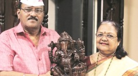 ganesh chaturthi, mumbai ganesh chaturthi, mumbai ganesh chaturthi celebration, ganesh idol, dadr family, hemant bhosle, indian express news, india news, mumbai, mumbai news, ganesh pooja news