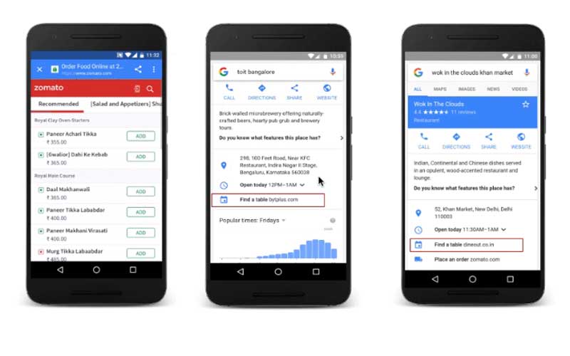 Google Search will now let you order food from Zomato, Swiggy