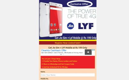 Reliance Jio and Lyf phone at Rs 199? Nope, it's a scam