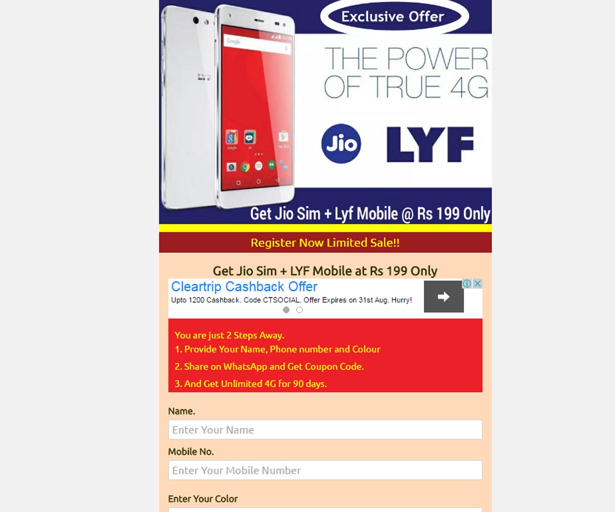 Reliance Jio And Lyf Phone At Rs 199 Nope It S A Scam Technology News The Indian Express