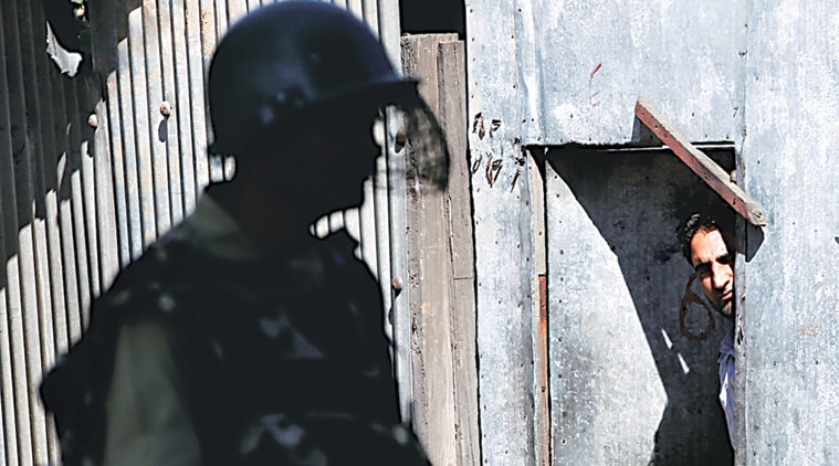 In Srinagar, Friday. (Source: AP)