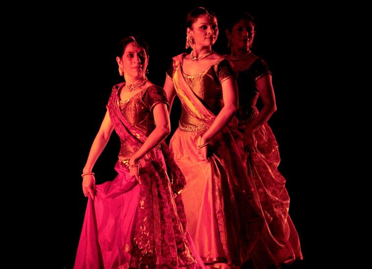 Dancing with the stars: Aditi Mangaldas (front) with the dancers from her repertory group, Aditi Mangaldas Dance Company.