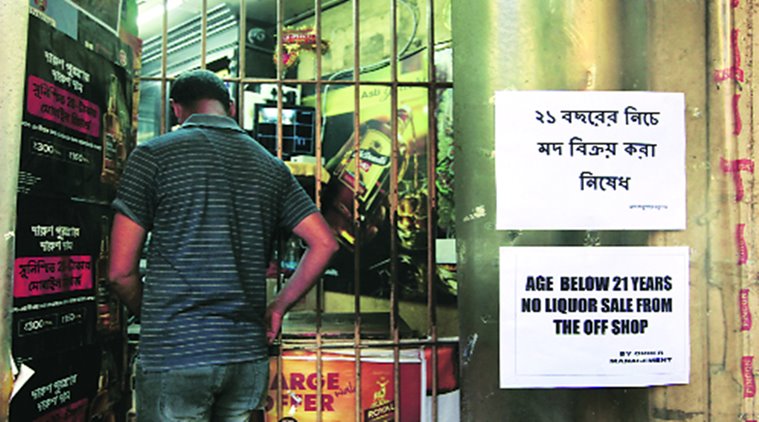 At liquor stores in Kolkata: Notices on underage drinking Kolkata