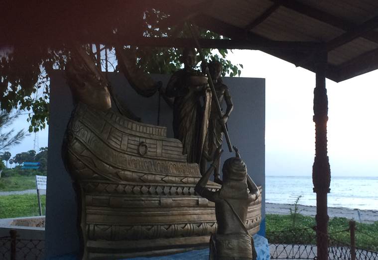 The Dambakola Patuna, the coastal village 20 kms north of Jaffna where Theri Sanghamitta, the daughter of emperor Ashoka, is said to have arrived from India with a Bodhi sapling. The Navy has constructed a new vihara at the site.