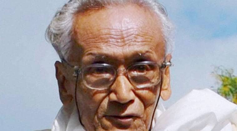 Guwahati: File photo of eminent Assamese writes Mahim Bora who passed away on Friday morning in Guwahati. He was 93. PTI Photo (PTI8_5_2016_000071B)
