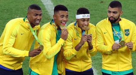 Brazil football, Brazil football medal, Brazil football gold, neymar, Football rio, Rio Olympicsm Rio, Olympics, Football