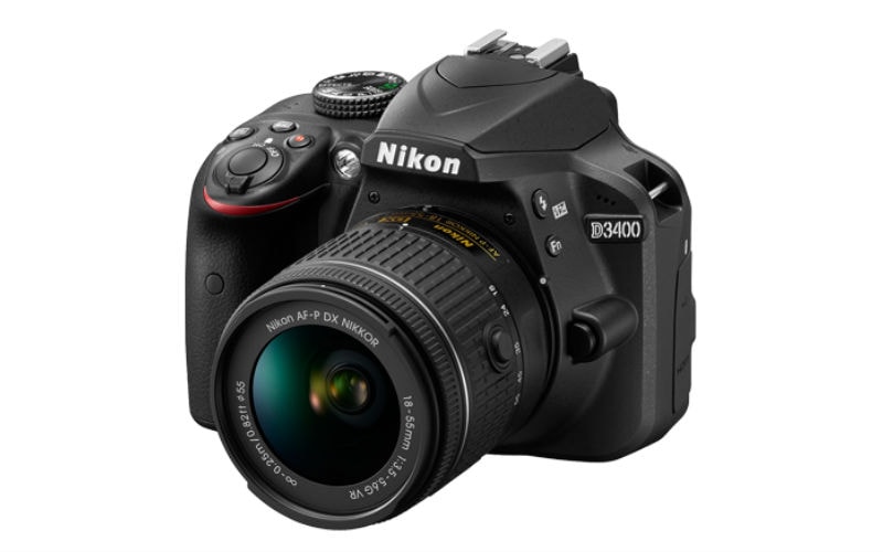 Nikon D3400 is an entry level DSLR with support for ISO upto 25600 and Bluetooth 4.1 connectivity (Source: Nikon)