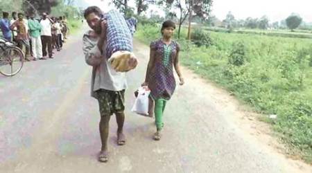 dana majhi, odisha, odisha man carries body, wife dead body, kalahandi district, dana majhi case, norms for carrying bodies, dead body norms, medical legal cases, odisha mediacl facilities, odisha poverty, odisha government, indian express news, india news