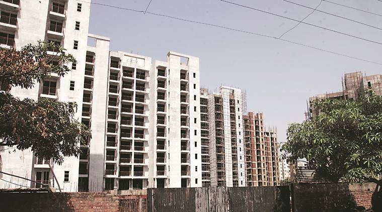 Parsvnath housing project site in sector-20, Panchkula. Express photo by Jaipal Singh