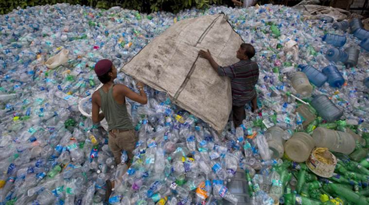 plastic bottle, use of plastic in india, recycled plastic, single-use plastics, nashik, run for the oceans 2019, india news, indian express