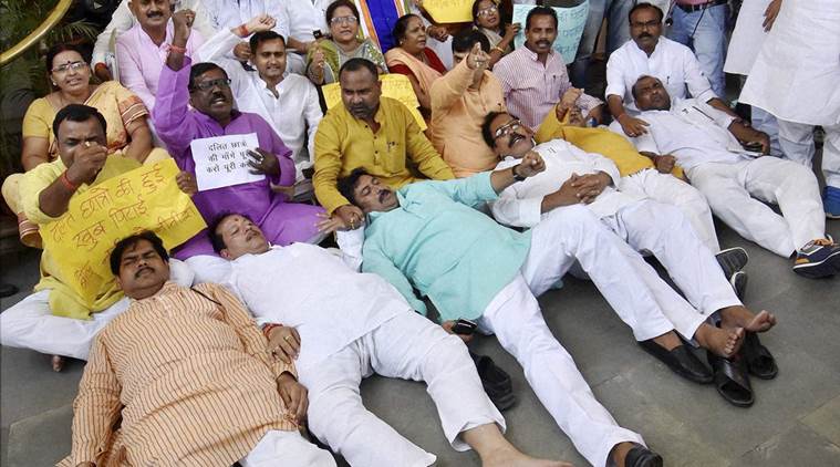 Dalit student lathicharge, Dalit attack, Dalit students attack, Bihar dalit students attack, Dalit students beating, news, Bihar news, latest news, India news, national news, Bihar Dalit protest, Vijay Kumar Chaudhary, Mehboob Alam, Prem Kumar, Nand Kishore Yadav, Dalit lathicharge