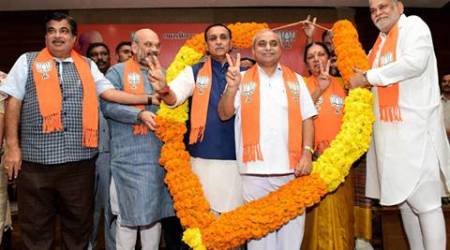 vijay rupani, rupani, gujarat, gujarat elections, gujarat new cm, cm vijay ripani, rupani oath taking ceremony, rupani oath ceremony, indian express news, india news