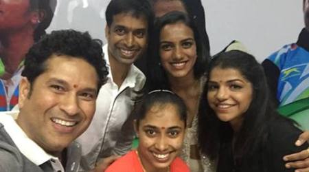 Sachin tendulkar, PV Sindhu, Sakshi Malik, Dipa Karmakar, Pullela Gopichand, Rio 2016 Olympics, felicitation ceremony, Rio 2016, Olympics, Sindhu gold, Sachin twitter, Sachin tweets, tendulkar, sports, sports news