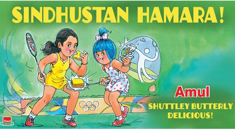 Amul always: From PV Sindhu's 'Sindhustan' to Usain's ...