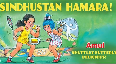 rio olympics, olympics, rio 2016 olympics, pv sindu, sakshi malik, usain bolt, michael phelps, amul, amul ads, amul sindhu ad, amul olympics ad, trending, india news, sports news, latest news