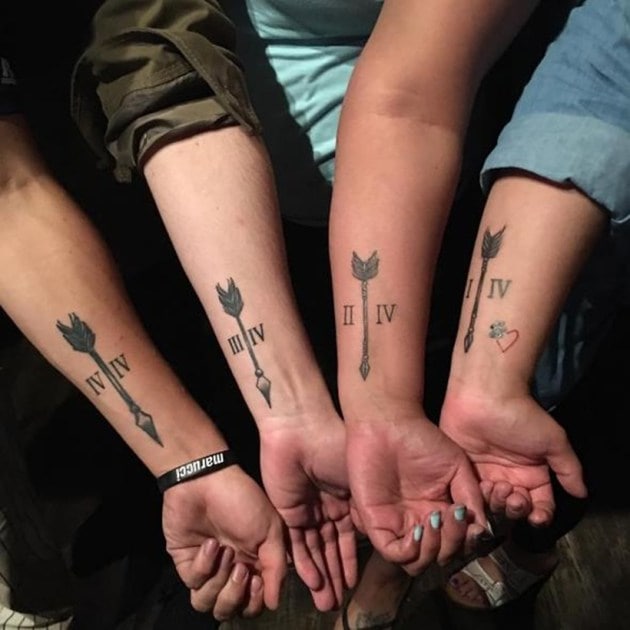 Because we are family: Siblings show their love with matching tattoos