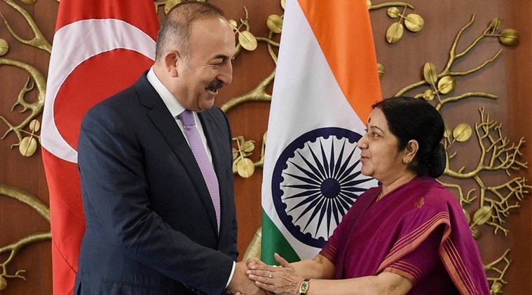 Comprehensive Economic Partnership Agreement between India Turkey, India Turkey Relations, CEPA with Turkey, Turkish Foreign Minister, Mevlut Cavusoglu, External Affairs Minister Sushma Swaraj, Sushma Swaraj, India news, 