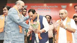 Gujarat CM, Gujarat news, new gujarat cm, new cm Vijay Rupani, Gujarat chief minister, new Gujarat CM, Nitin Patel, Rupani CM, BJP Rupani, Amit Shah, Nitin Gadkari, nitin gadkari gujarat, amit shah gujarat, gujarat news