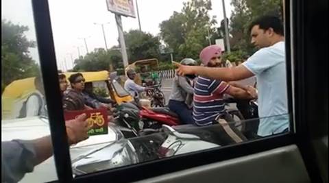 Prashant Saxena, Noida VIP traffic signal, Sikh motorist noida incident, VIP exposed on social media