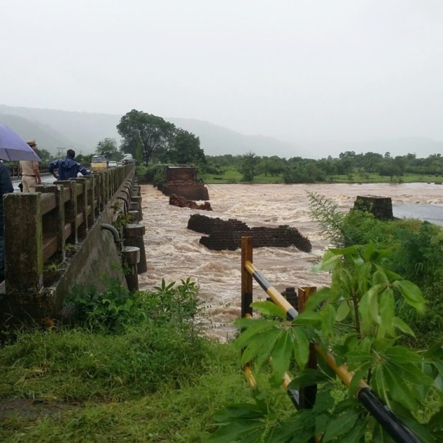 Bridge collapse, Mumbai bridge collapse, Mumbai-Goa Highway, Mumbai-Goa Highway bridge, Mumbai-Goa highway bridge collapse, Devendra Fadnavis, Fadnavis, Maharashtra Chief minister, Maharashtra CM Devendra fadnavis, Bridge collapse casualities, bridge collapse photos, Mumbai-Goa bridge photos, Bridge collapse photo gallery