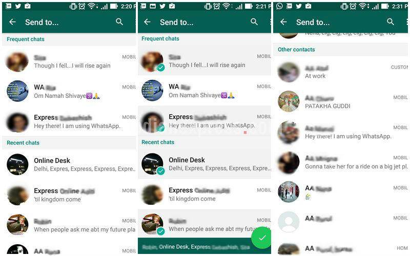 WhatsApp for Android beta brings support for sharing with ...