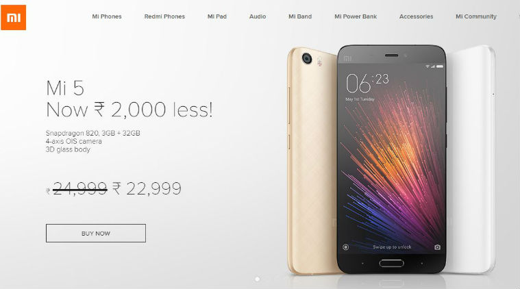 xiaomi, xiaomi mi 5, xiaomi mi 5 price cut, xiaomi mi 5 Flipkart, mi.com, xiaomi mi 5 India price, xiaomi mi 5 review, xiaomi mi 5 price, xiaomi mi 5 features, xiaomi mi 5 specifications, redmi note 3, smartphones, technology news